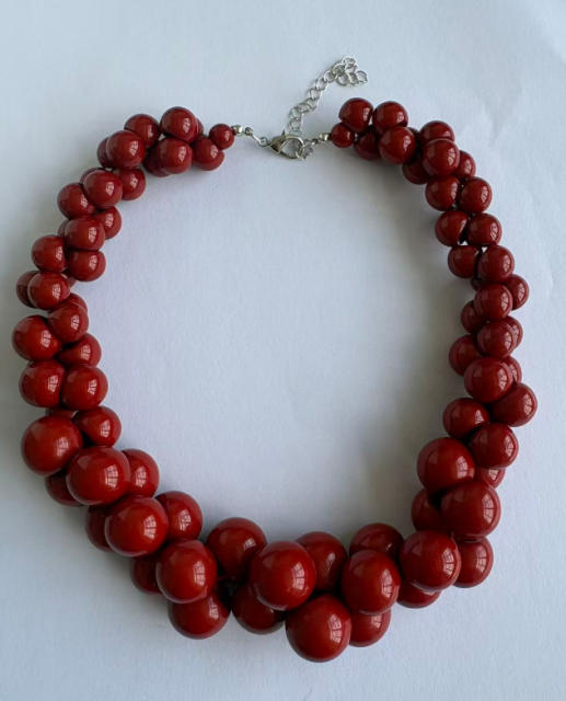 Acrylic Multi-Layered Beaded Necklace