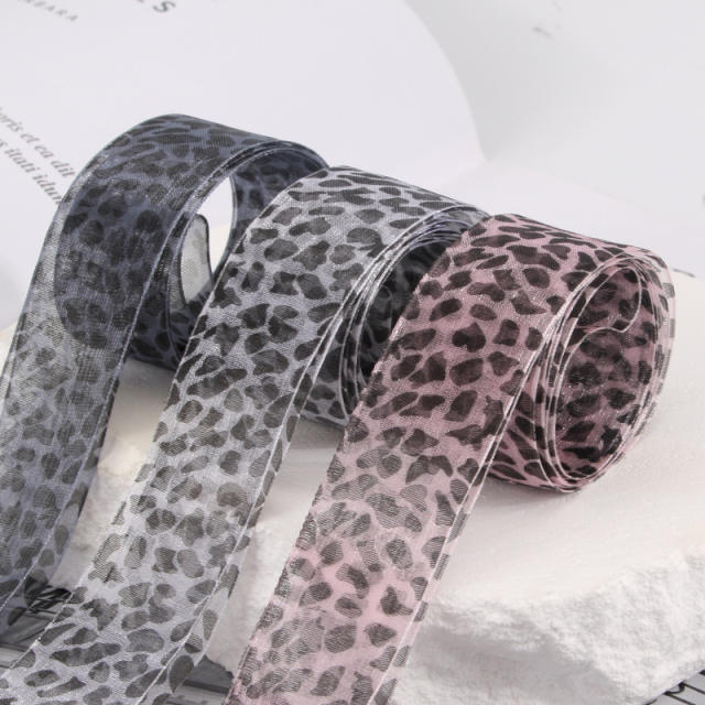 2.5cm /4cm Widened Shoelaces Leopard Print Pattern Ribbon Lace Shoelaces