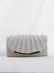 Elegant fold pattern gold edge cluth bag evening bag wedding bag