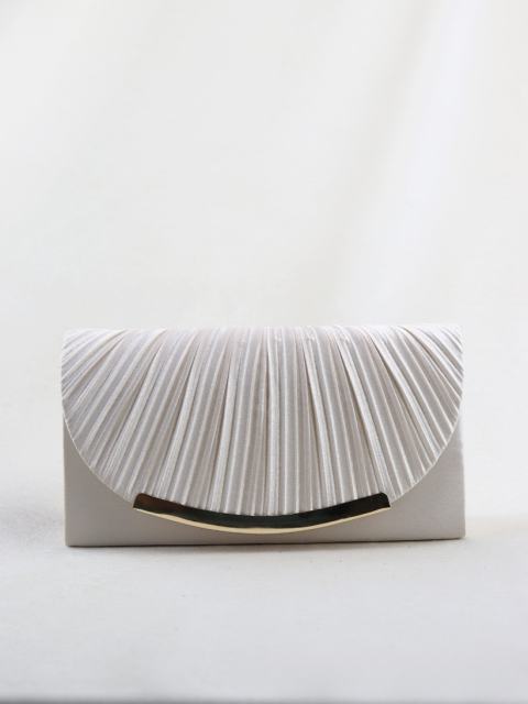 Elegant fold pattern gold edge cluth bag evening bag wedding bag