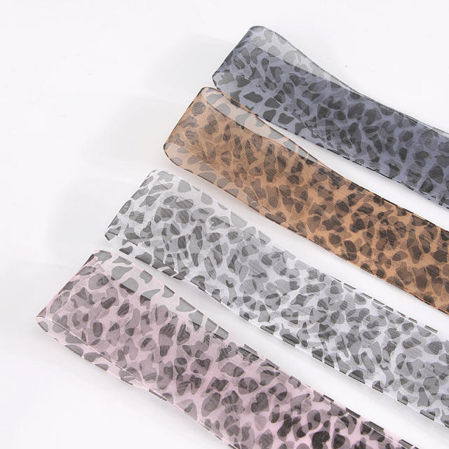 2.5cm /4cm Widened Shoelaces Leopard Print Pattern Ribbon Lace Shoelaces