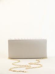 Elegant fold pattern gold edge cluth bag evening bag wedding bag