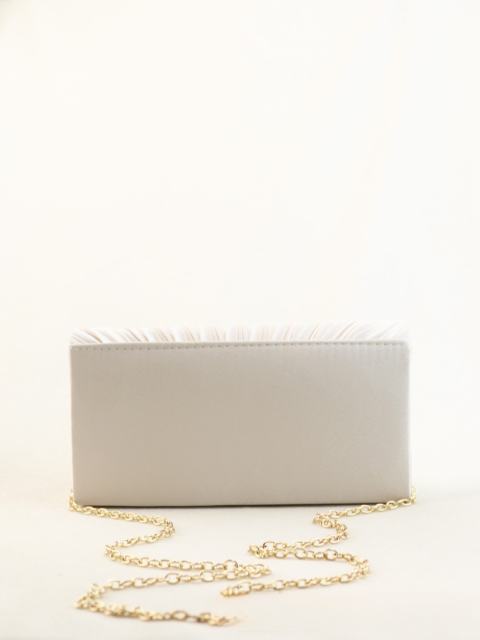 Elegant fold pattern gold edge cluth bag evening bag wedding bag