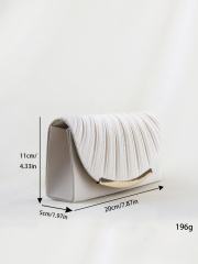 Elegant fold pattern gold edge cluth bag evening bag wedding bag