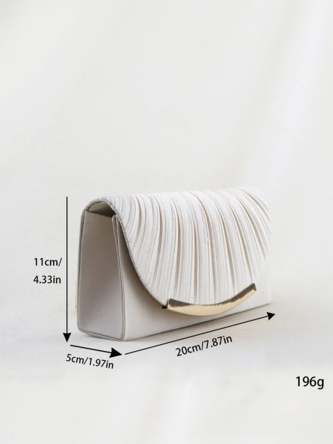 Elegant fold pattern gold edge cluth bag evening bag wedding bag