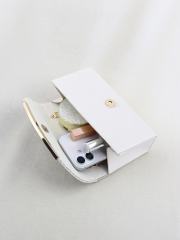Elegant fold pattern gold edge cluth bag evening bag wedding bag