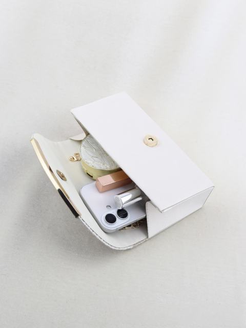 Elegant fold pattern gold edge cluth bag evening bag wedding bag