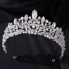 Silver+white crown