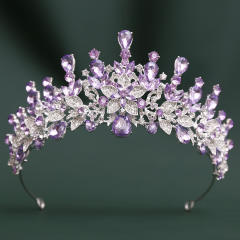 Baroque-Style Bridal Crown Headpiece with Rhinestones