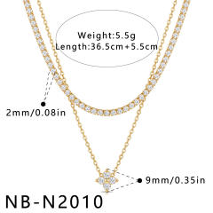 New and popular heart-shaped teardrop stainless steel necklace for women