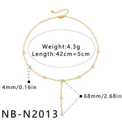 New and popular heart-shaped teardrop stainless steel necklace for women