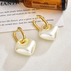 French trend polka dots pearl earrings 18K gold plated earrings