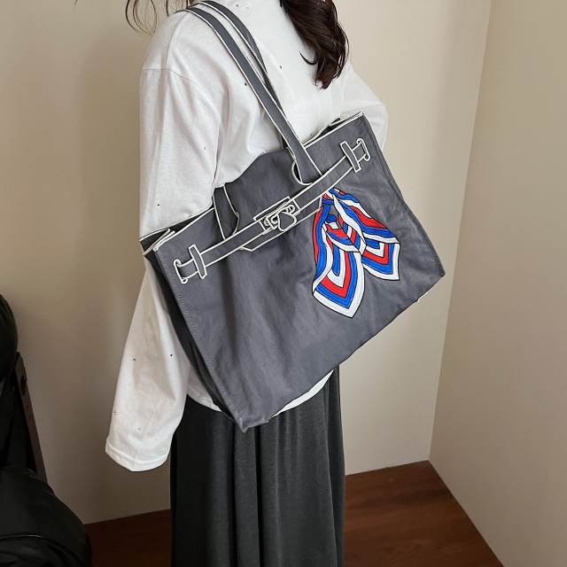 Japanese-Style Handbag Women's Shoulder Bag Tote Bag Large Capacity Shopping Bag Kelly Bag