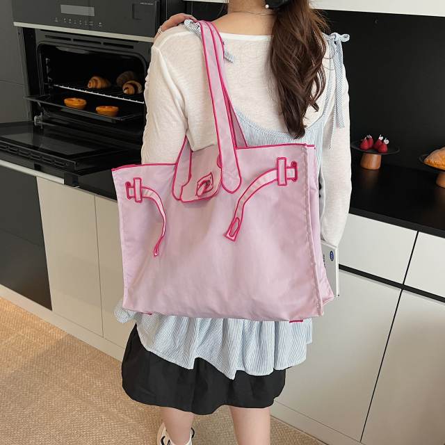 2026 Embroidered Tote Bag Fashionable Large-Capacity Eco-Friendly Shopping Bag