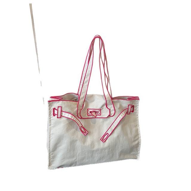2026 Embroidered Tote Bag Fashionable Large-Capacity Eco-Friendly Shopping Bag