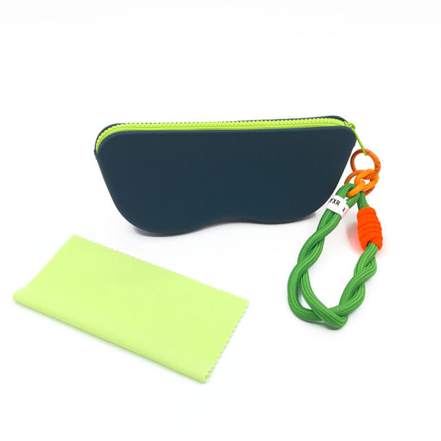 Popular Glasses Storage Bag Dopamine Silicone Glasses Bag with Lanyard