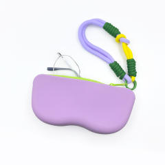Popular Glasses Storage Bag Dopamine Silicone Glasses Bag with Lanyard
