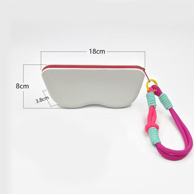 Popular Glasses Storage Bag Dopamine Silicone Glasses Bag with Lanyard