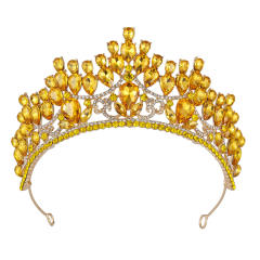 Bridal Crown Baroque Alloy Colorful Crown Crown
