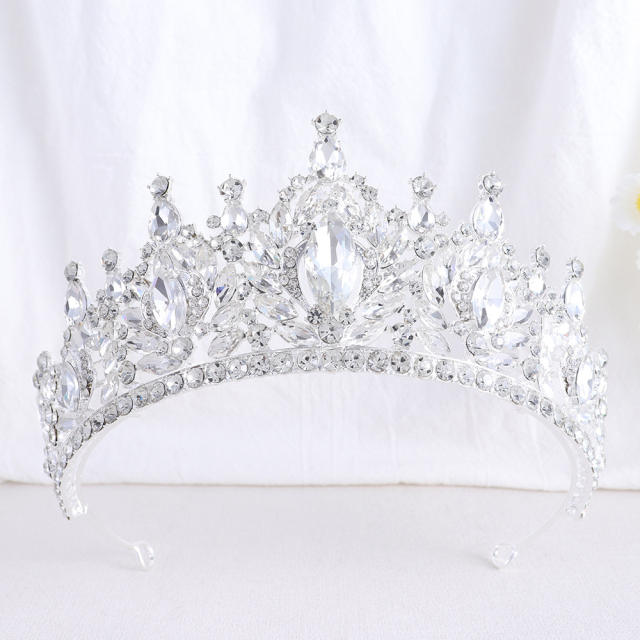Bride Crown Alloy Horse Eye Rhinestone Queen Crown Bride Wedding Headwear