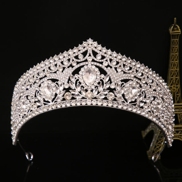 Korean-Style Bridal Crown Party Birthday Dress Crown Alloy Rhinestone Headpiece