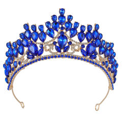 Bridal Crown Baroque Alloy Colorful Crown Crown