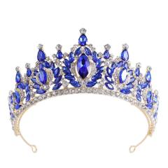 Bride Crown Alloy Horse Eye Rhinestone Queen Crown Bride Wedding Headwear