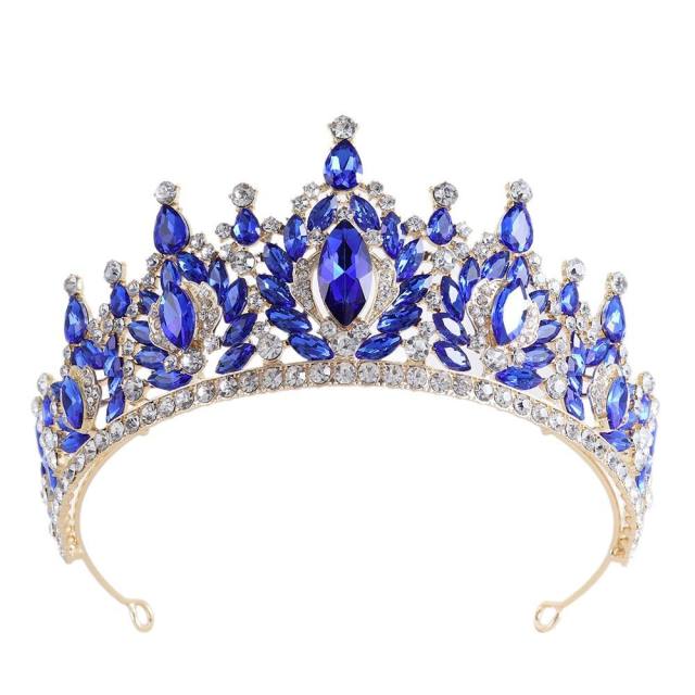 Bride Crown Alloy Horse Eye Rhinestone Queen Crown Bride Wedding Headwear