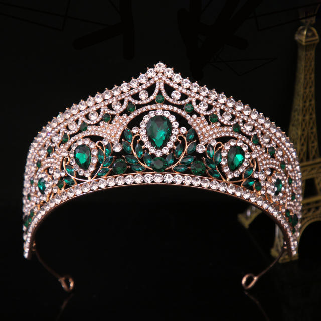 Korean-Style Bridal Crown Party Birthday Dress Crown Alloy Rhinestone Headpiece