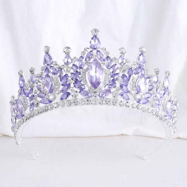 Bride Crown Alloy Horse Eye Rhinestone Queen Crown Bride Wedding Headwear