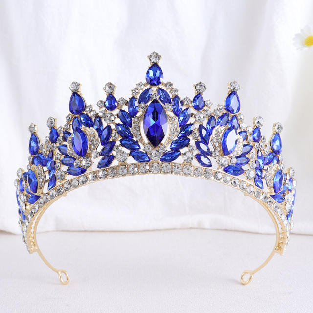Bride Crown Alloy Horse Eye Rhinestone Queen Crown Bride Wedding Headwear