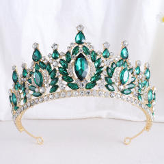 Bride Crown Alloy Horse Eye Rhinestone Queen Crown Bride Wedding Headwear