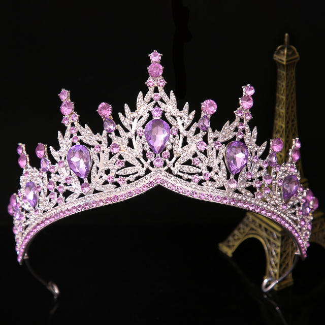 Bridal headwear wedding dress birthday party crown alloy rhinestone hair accessory