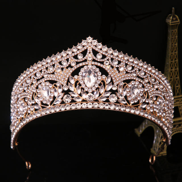 Korean-Style Bridal Crown Party Birthday Dress Crown Alloy Rhinestone Headpiece
