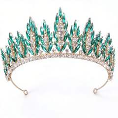 Bridal Crown Headpiece Baroque Style Alloy and Rhinestone Wedding Crown Hair Accessory
