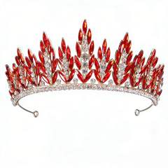 Bridal Crown Headpiece Baroque Style Alloy and Rhinestone Wedding Crown Hair Accessory