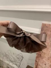 Korean-style elegant hair clip mesh and satin combination bow banana clip