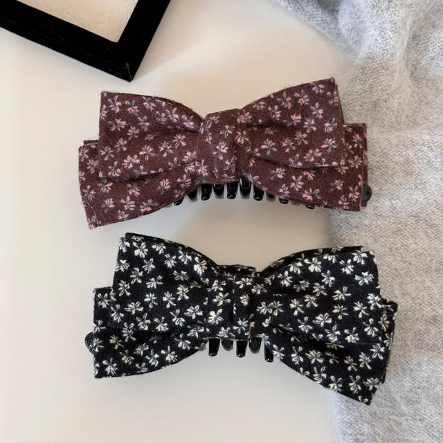 Korean style vintage floral hair clips banana hair clips