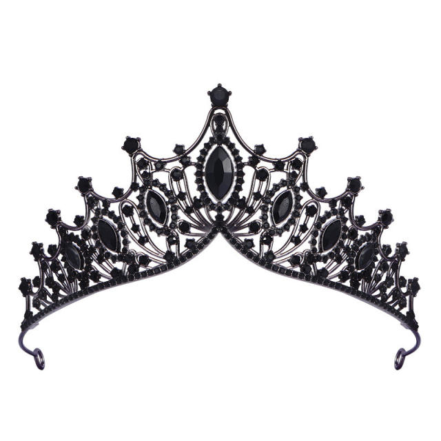 Elegant rhinestone inlaid alloy hair crown wedding hair accessory