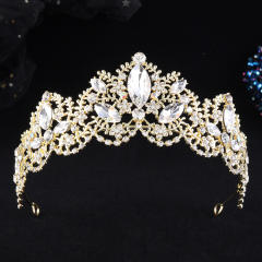 Bridal Crown Baroque Marquise Rhinestone Queen Crown