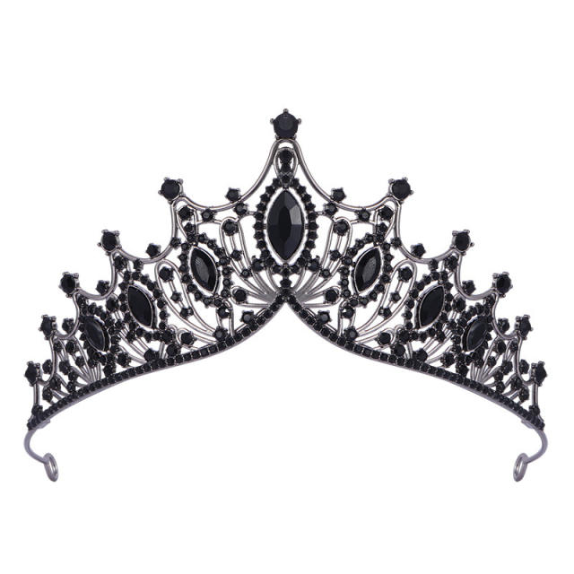 Elegant rhinestone inlaid alloy hair crown wedding hair accessory