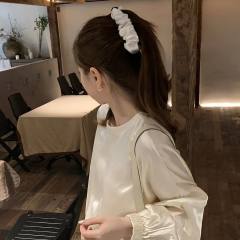 Korean-style retro hair clip polka dots satin banana hair clips for women