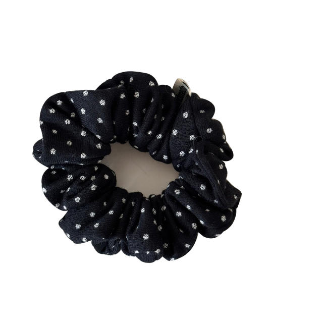 New pleated polka dot scrunchie gentle and simple hair ties