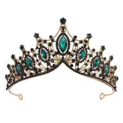 Elegant rhinestone inlaid alloy hair crown wedding hair accessory