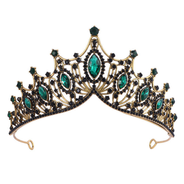 Elegant rhinestone inlaid alloy hair crown wedding hair accessory