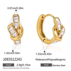 Delicate diamond small hoop earrings stainless steel earrings huggie earrings