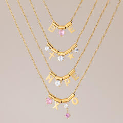 Delicate unique removable charm stainless steel necklace
