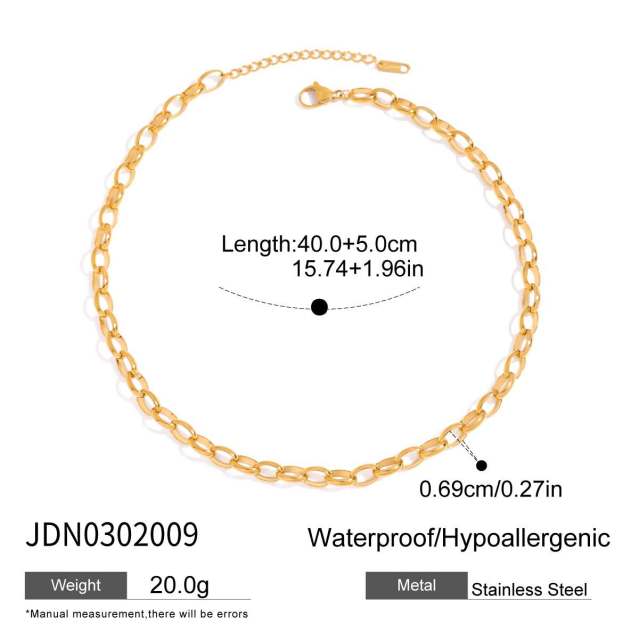 Dainty colorful crystal pendant stainless steel necklace