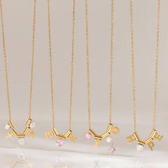 Delicate unique removable charm stainless steel necklace