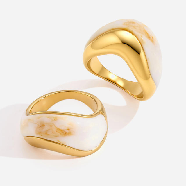18KG resin mix stainless steel finger rings